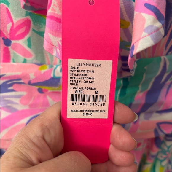 Lilly Pulitzer Pink Floral Maxi Dress - Picture 2 of 2